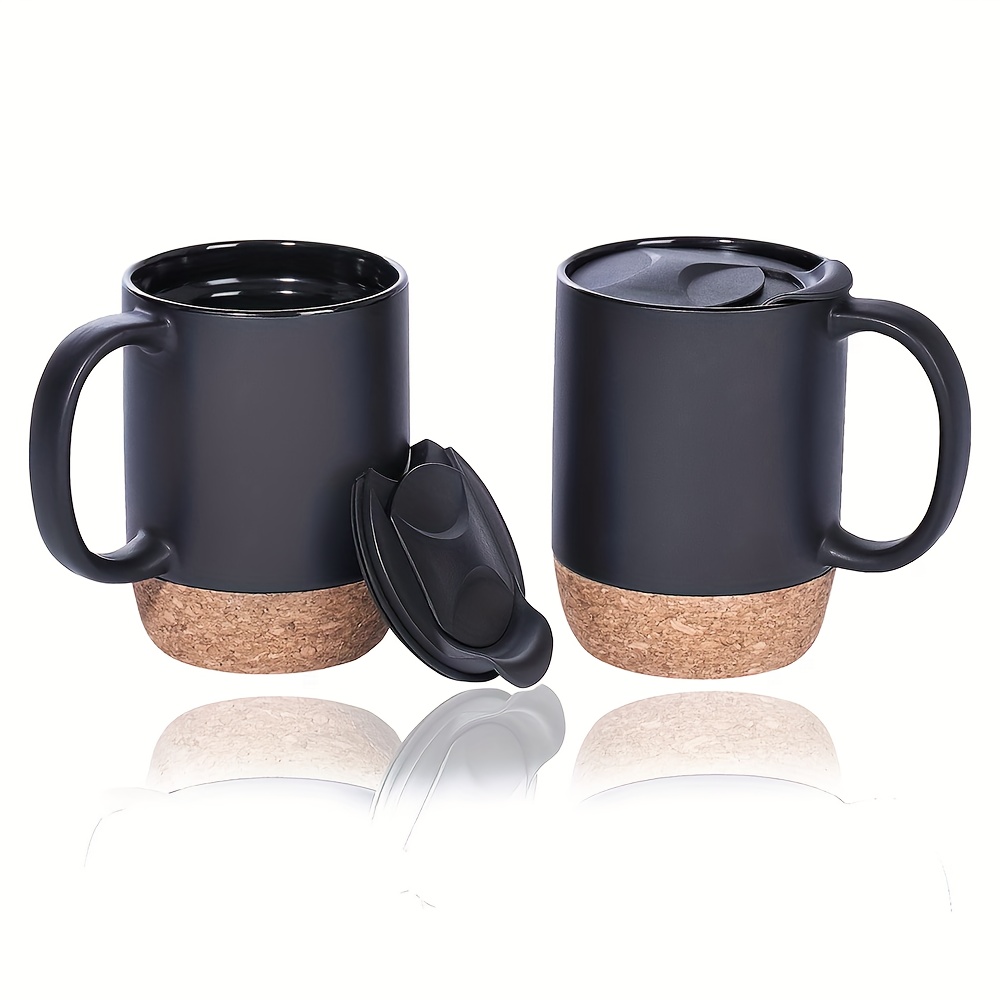 Ceramic Black Coffee Cork Mug Anti Spill 12 Oz Travel Coffee Mug Handle  Matte Tea Cup with Insulated Cork Bottom - China Black Coffee Cork Mug and Anti  Spill Coffee Mug price