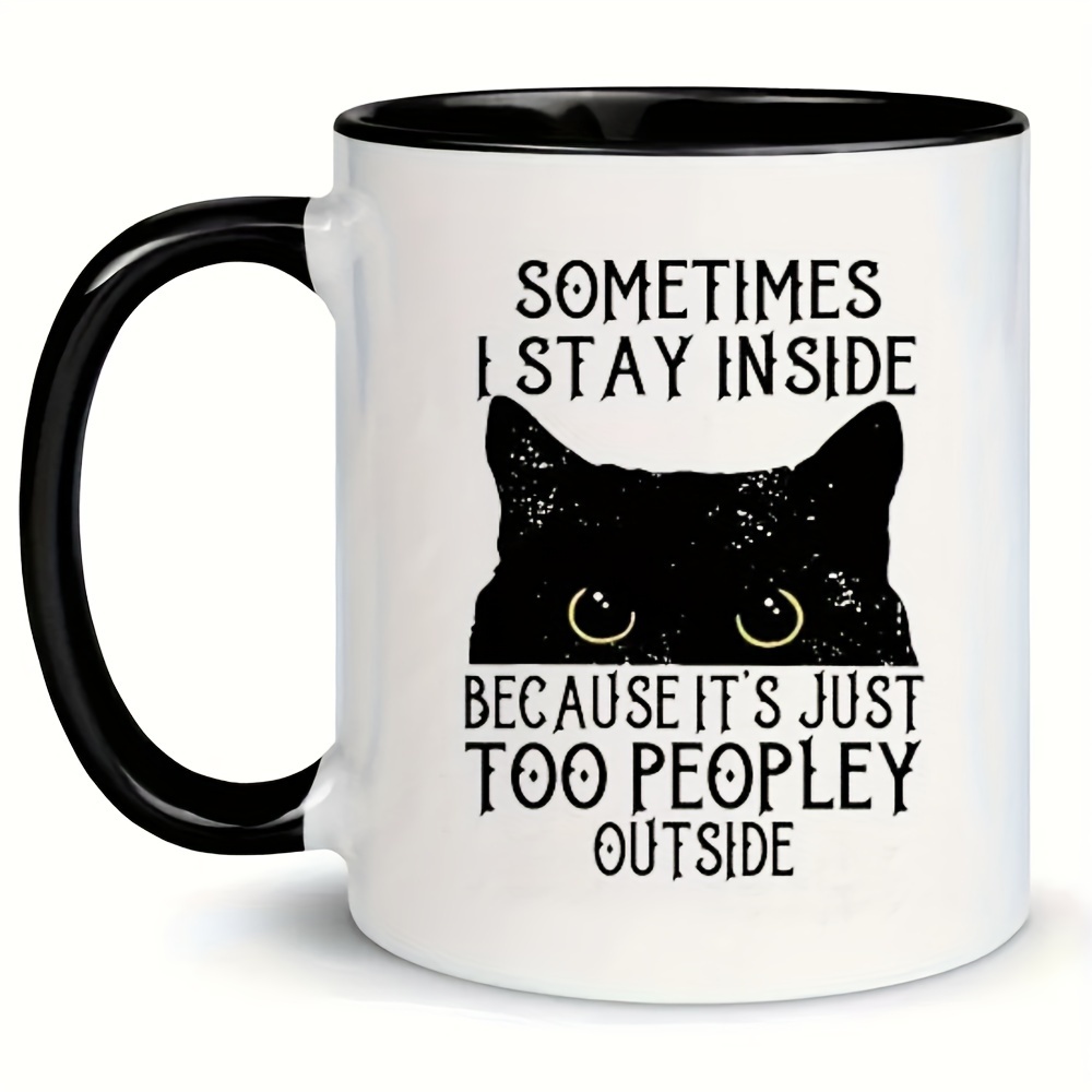 Halloween Cute Ceramic 3d Black Cat Coffee Cup Cat Lovers - Temu