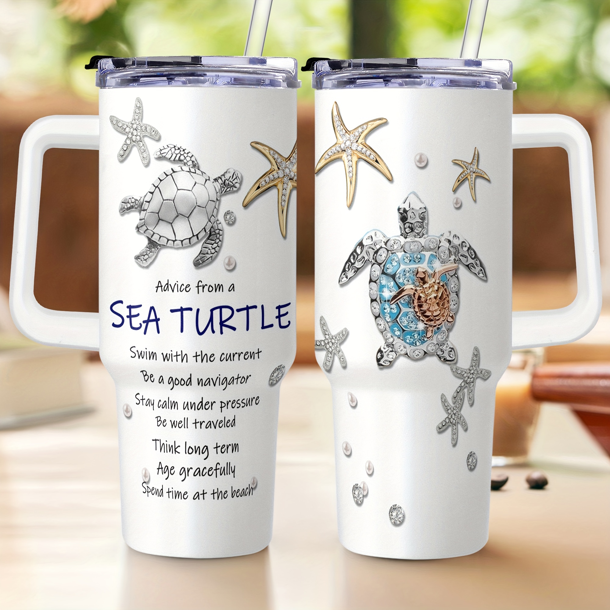 Sea Turtle 40oz Tumbler, Custom Tumbler, Gift for Friend, 40oz Tumbler,  Funny Tumbler, Beach Tumbler, Gift for Her, Sea Turtle Spirit Animal 