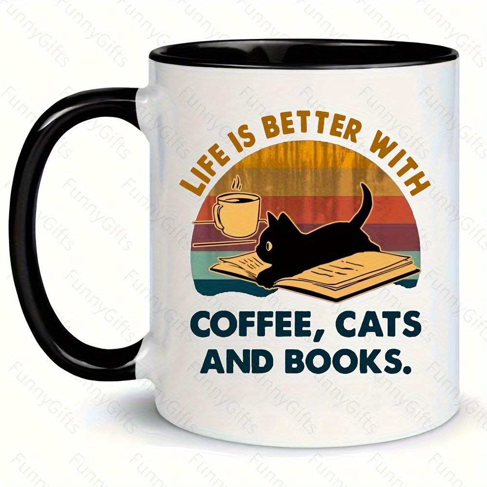 Cute Funny Gift Mug For Cat Mom, Insulated Coffee Mug With Handle And Lid,  Cat Mom Gifts For Birthday Christmas, New Year, Gifts For Her, Women,  Christmas Stocking Stuffers - Temu