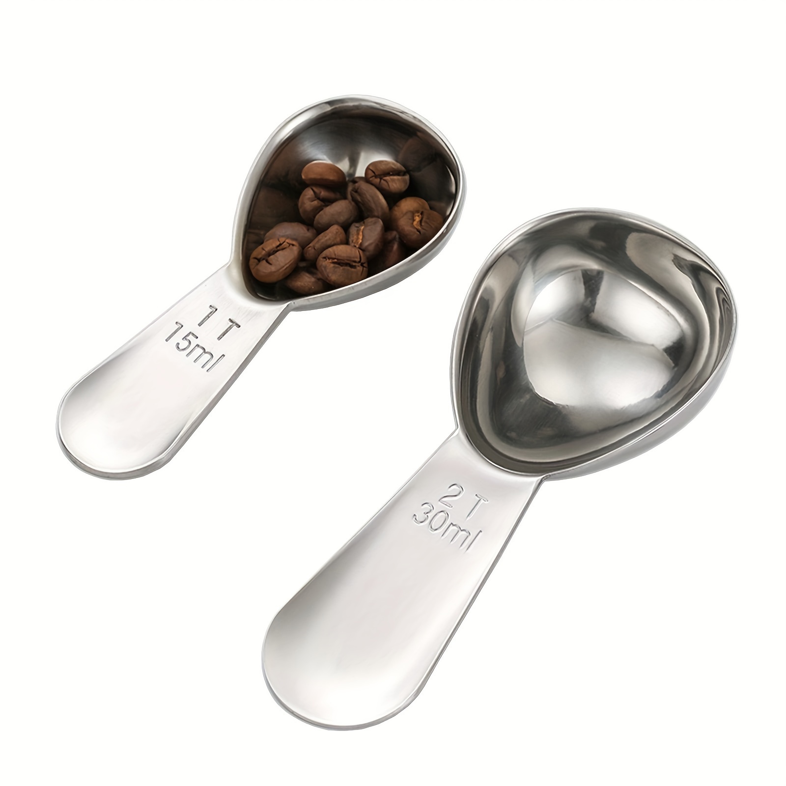 2 Pack Coffee Scoop 1 Tablespoon 15ml And 2 Tablespoons 30ml