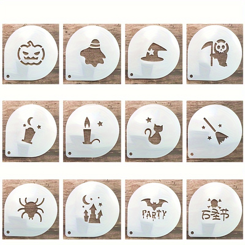 15Pcs Coffee Stencils Set Drawing Tools Maker Fancy Coffee Printer