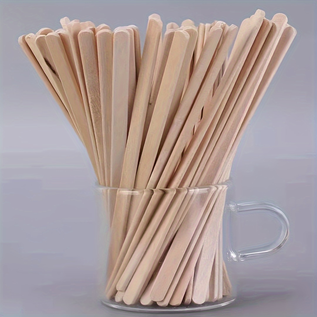 ANTETOK Palitos para remover café y té, hechos de madera de abedul