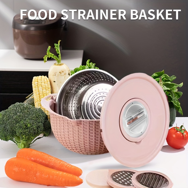 Colador plegable y colador para cocina, juego de cestas de colador plegable  de silicona, sin BPA, escurridor de frutas redondo para verduras, bayas