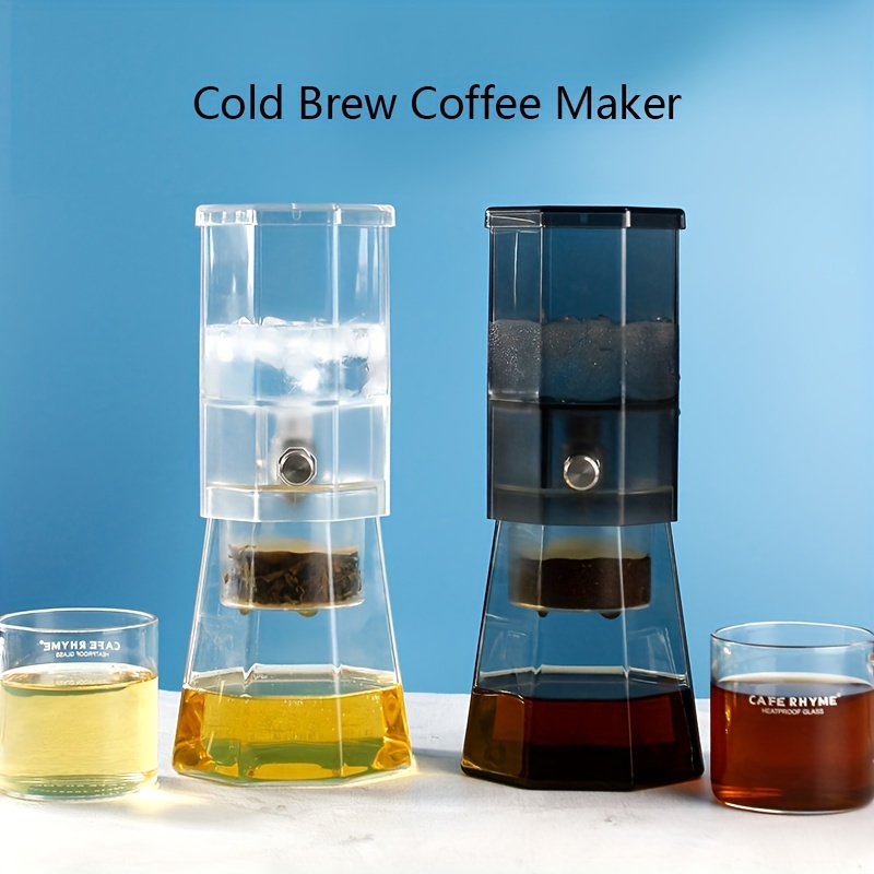 Cold Brew Coffee Maker Glass Heat Resistant, Portable Deluxe Iced Coffee  Maker Cold Brew 800ml/27oz