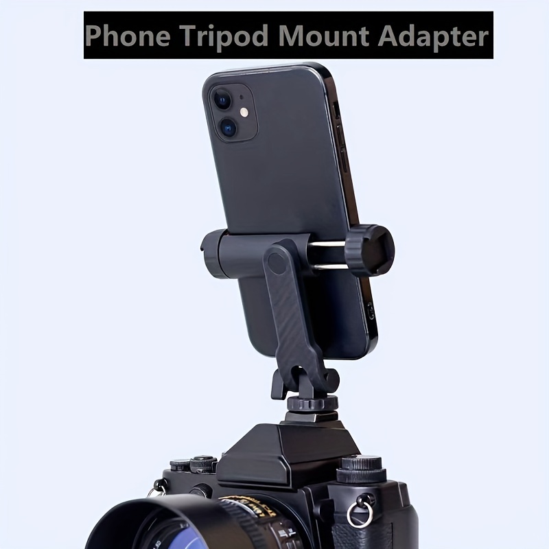 Cell Phone Clip Holder + Hot Shoe Screw Adapter Tripod Mount for SLR DSLR  Camera