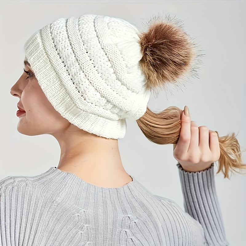 Faux Fur Pompoms For Hats - Temu