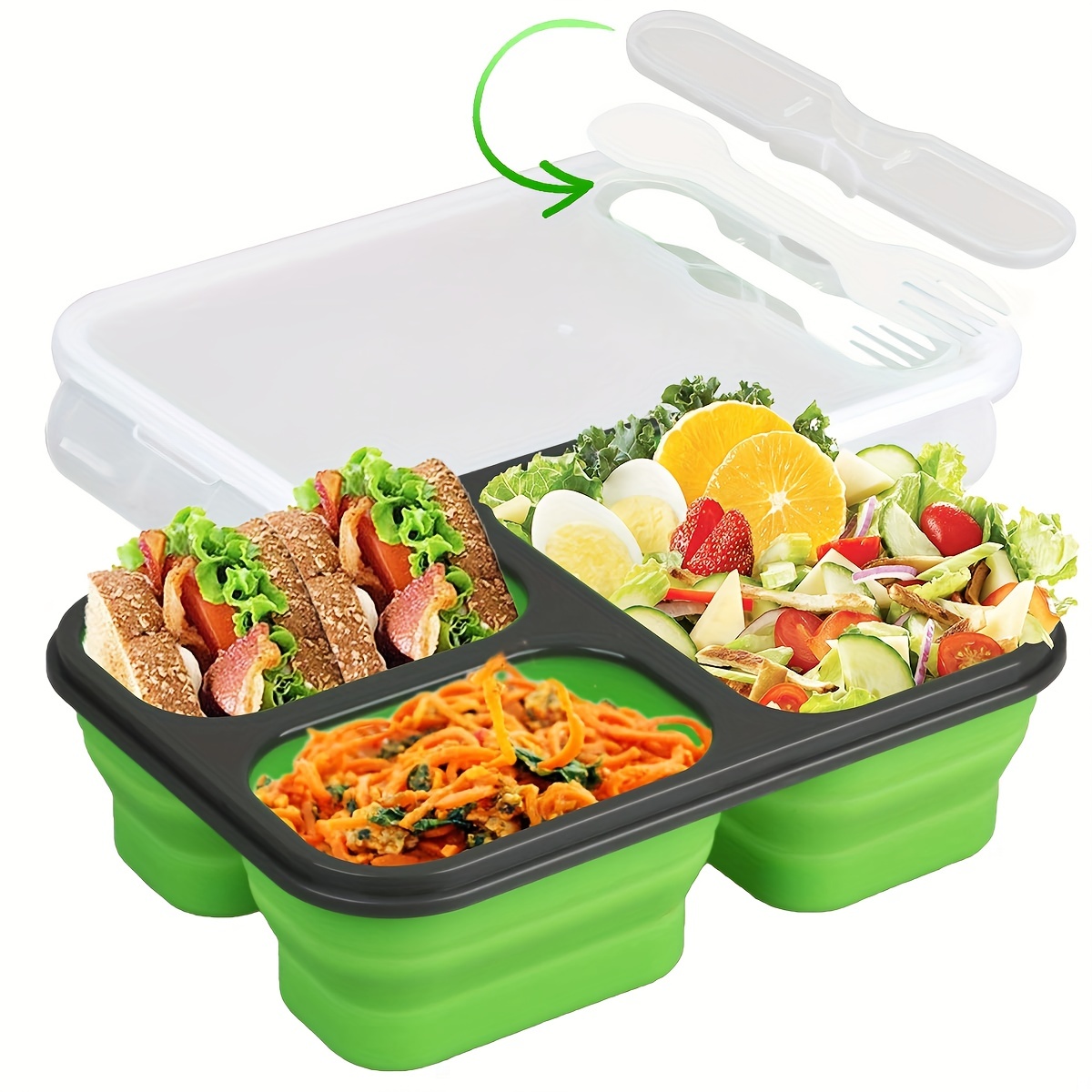 Silicone Muffin Cups And Fruit Forks, Lunch Box Dividers, Durable,  Reusable, And Available In Refrigerators And Dishwashers - Temu