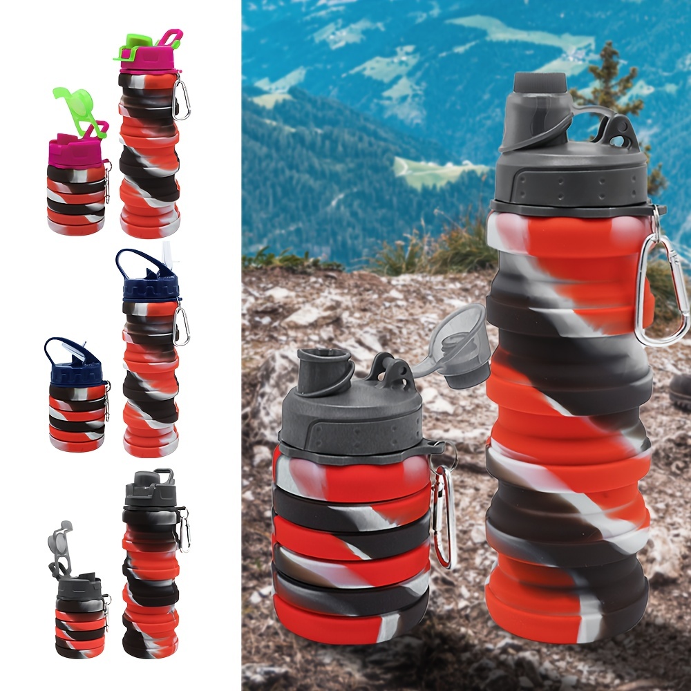  10 Pcs Collapsible Water Bottle 480ml,Leak Proof Water Bottles  with Carabiner,Foldable Water Bottle BPA Free,Reusable Drinking Water Bags  with Clip,Travel Water Bottles for Travel Gym Camping Hiking : Sports &  Outdoors