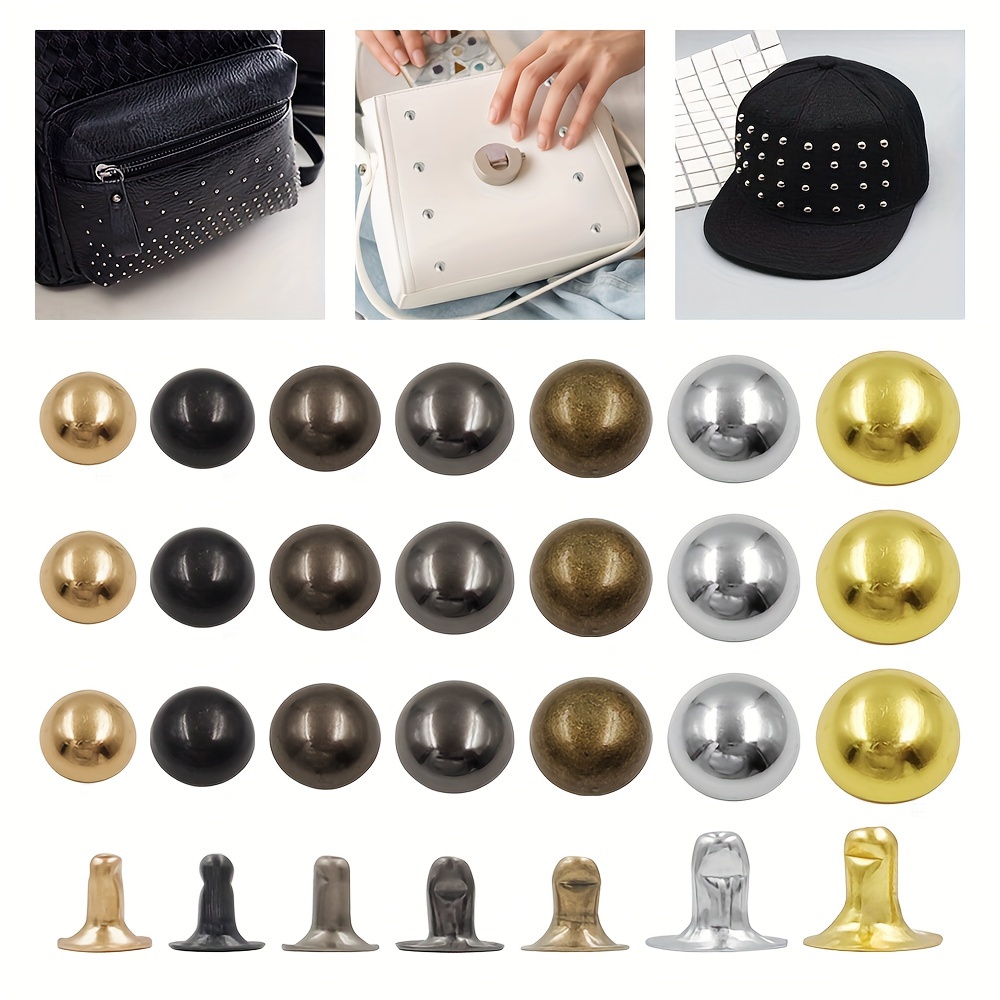 Trimming Shop Press Studs Durable Snap Fasteners 4 Part, Alloy Cap Metal  Back Snaps for DIY Leathercraft, Clothing Repair, Jacket, Purses (12.5mm