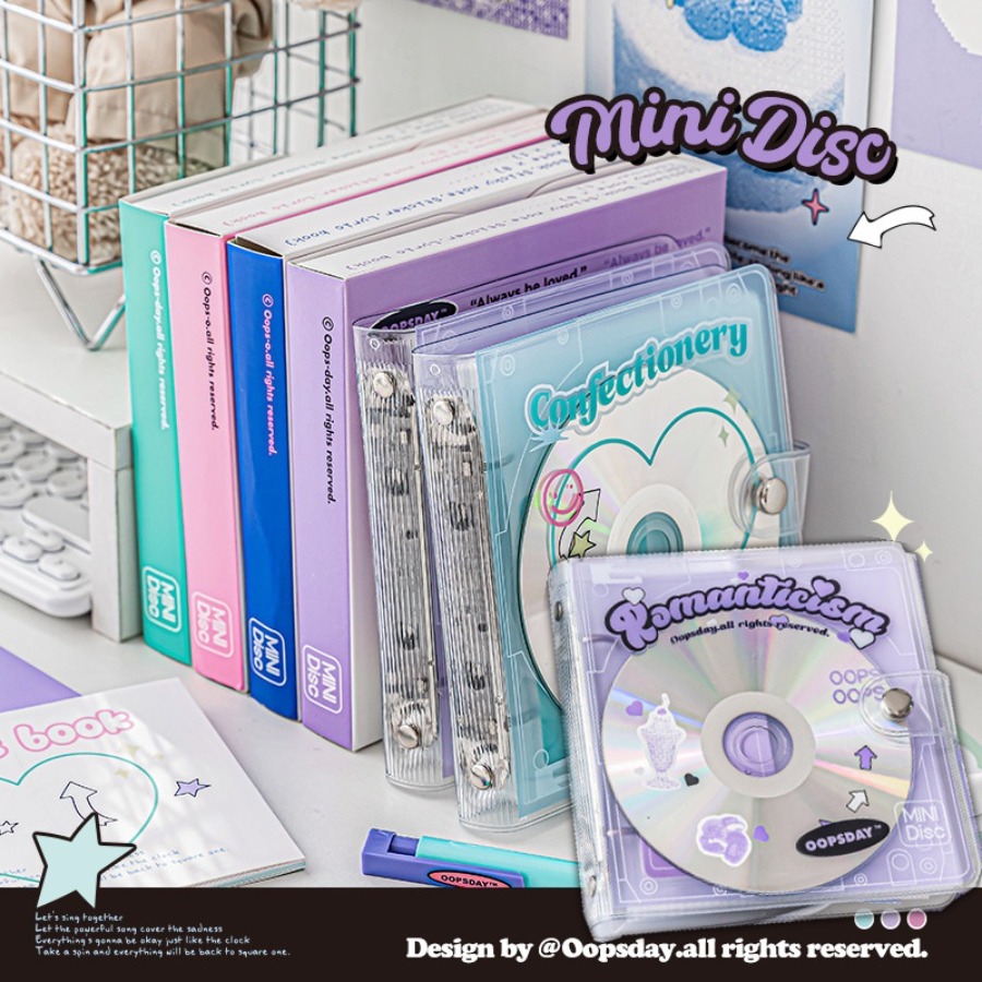 1Pc 2 Inch Gradient Color Hollow Album, Cartoon Kpop Small Card Storage  Albums, Mini Cute Photo Album, PVC Love Transparent Glitter Card Holder
