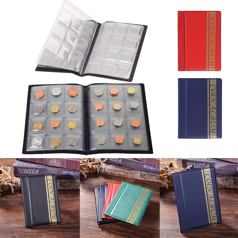 New 120 Pockets 10 Pages Money Book Coin Storage Album For Coins Holder Collection  Books Royal Coin Collection Book