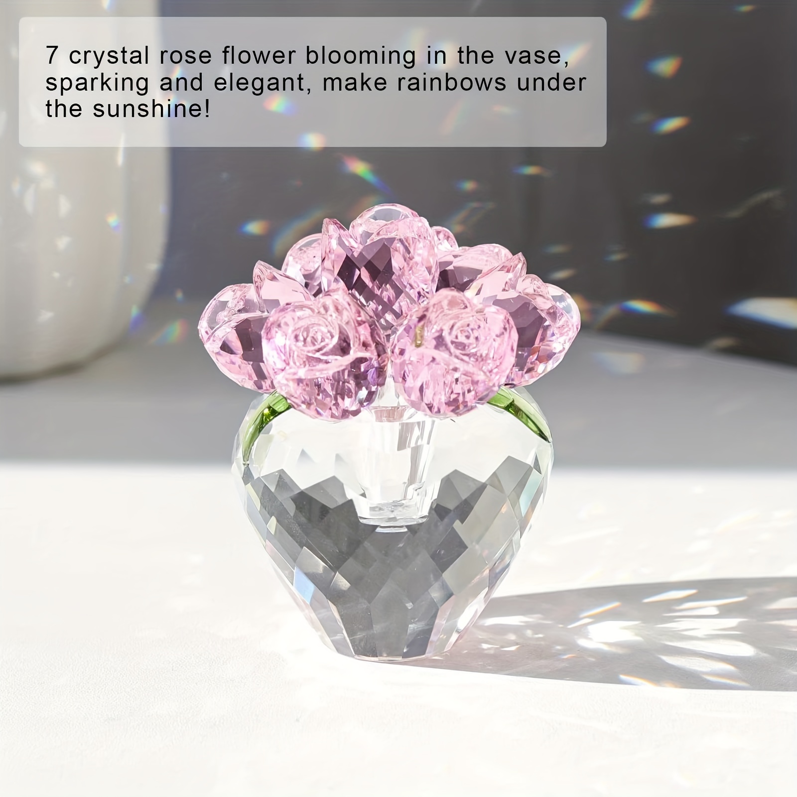 9heads Artificial Crystal Rose Flowers Simulation Vintage - Temu