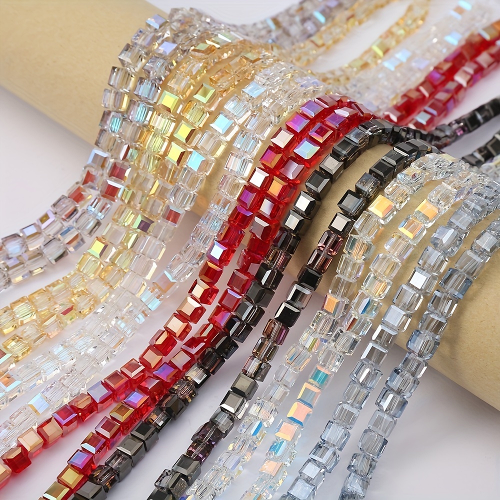 Diy Handmake Glass Crystal Beads Mixed Model Size Color - Temu