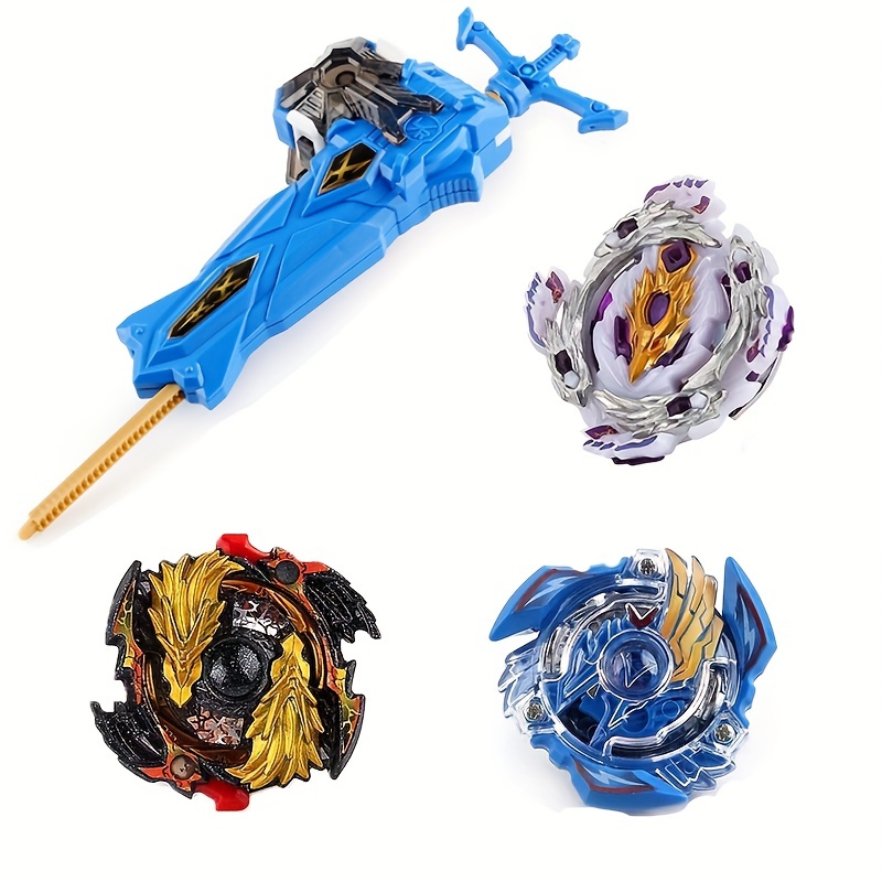 Beyblades Metal Fusion Blay Blade Toys Set 8Pcs Gyro With Wire And Ruler  Launcher Storage Box For Children Halloween，Thanksgiving And Christmas Gift