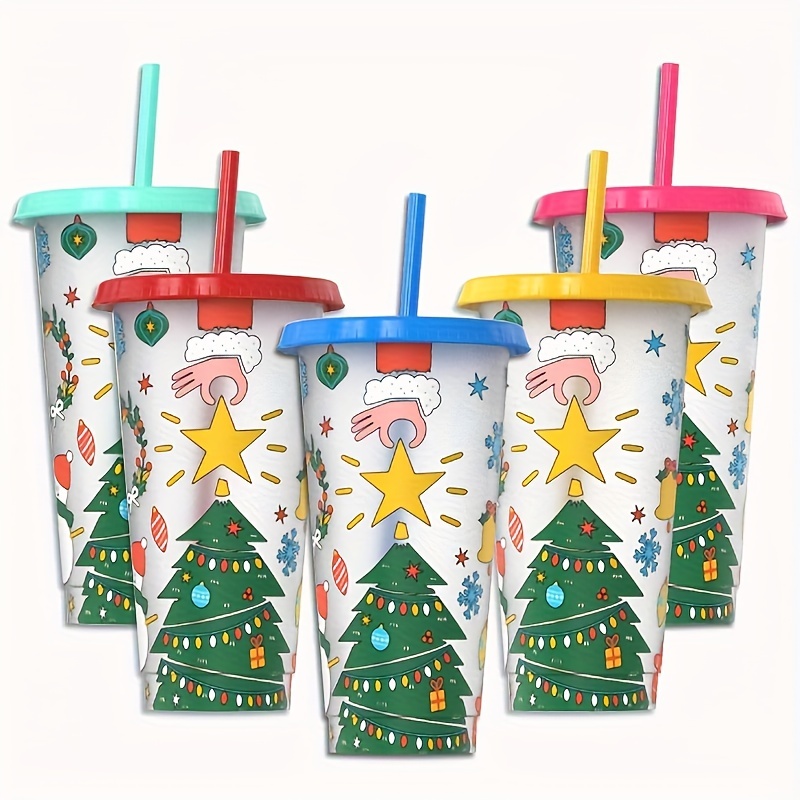 Festive Green Plastic Cups, 18 oz