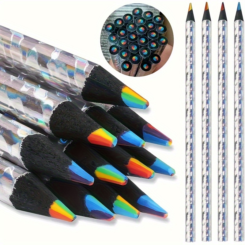 7 Color In 1 Rainbow Colored Pencil Colorful Pencil Crayons - Temu