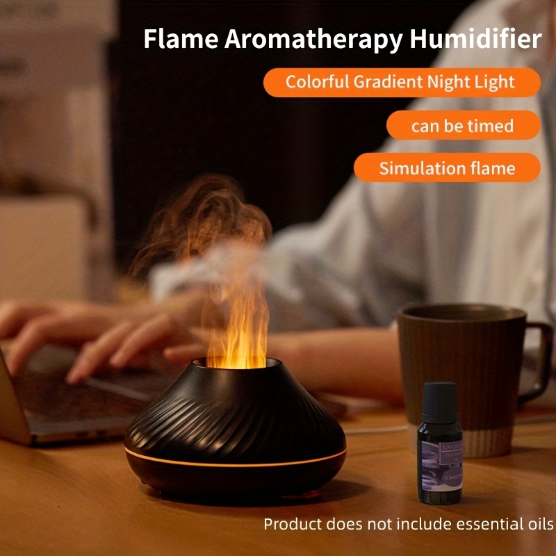 Difusor de Aroma Humidificador modelo Chimenea, Luz Led con Sales del  Himalaya + 1 Fragancia de 10ml Gratis