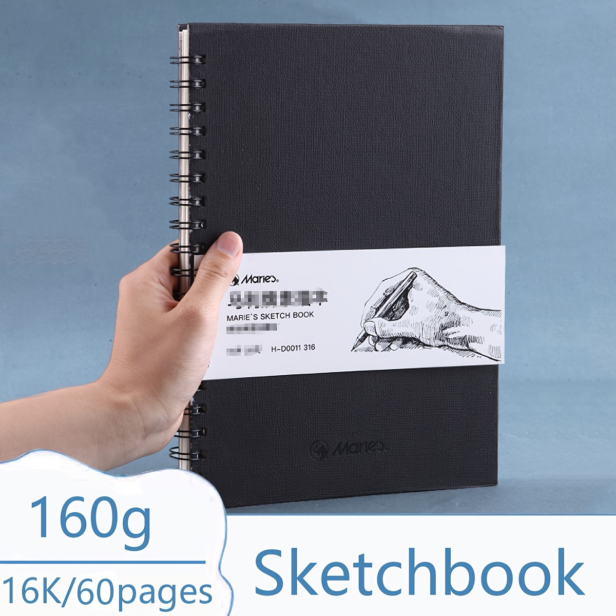 1pc Vintage Style Flip Top Thick Sketchbook With Blank Pages, Minimalist  Notebook For Elementary And Middle School Students