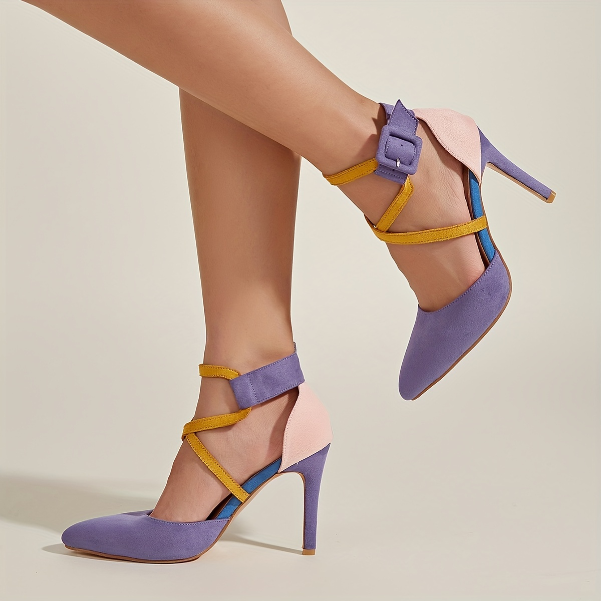 lavender and gold heels