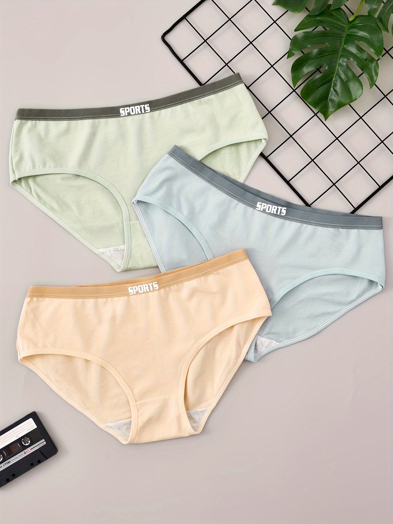 Sexy Dot Print Briefs, Soft & Comfy Contrast Lace Intimates Panties,  Women's Lingerie & Underwear