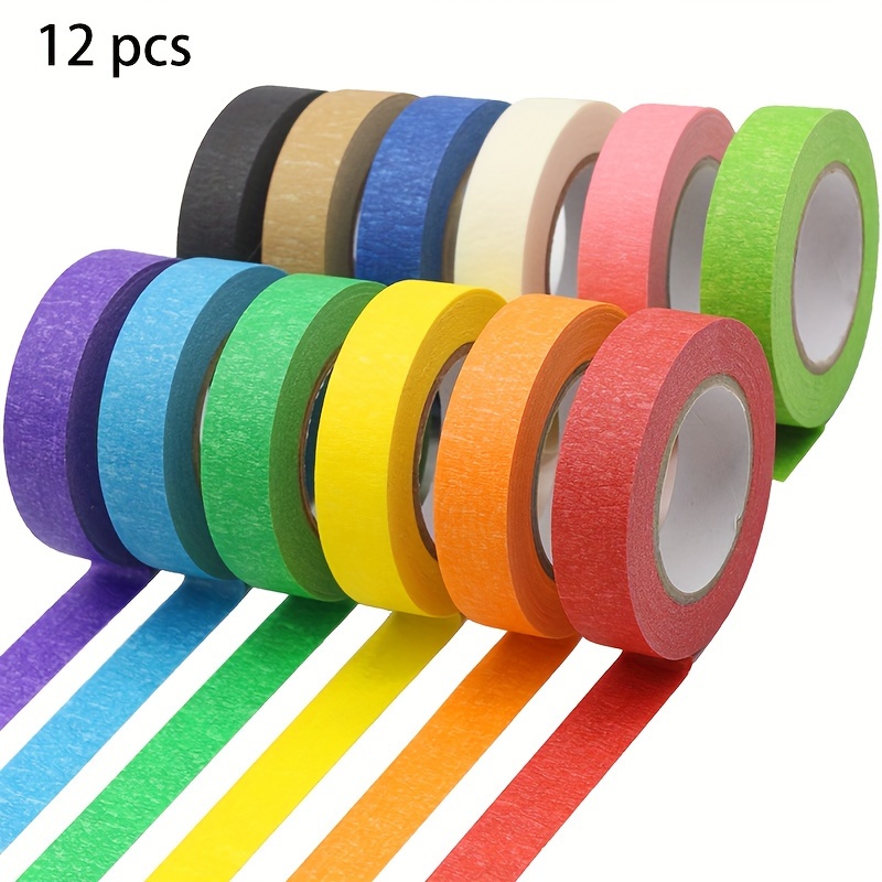 Craftzilla Colored Masking Tape 6 Roll Multi Pack 180 Feet x 1