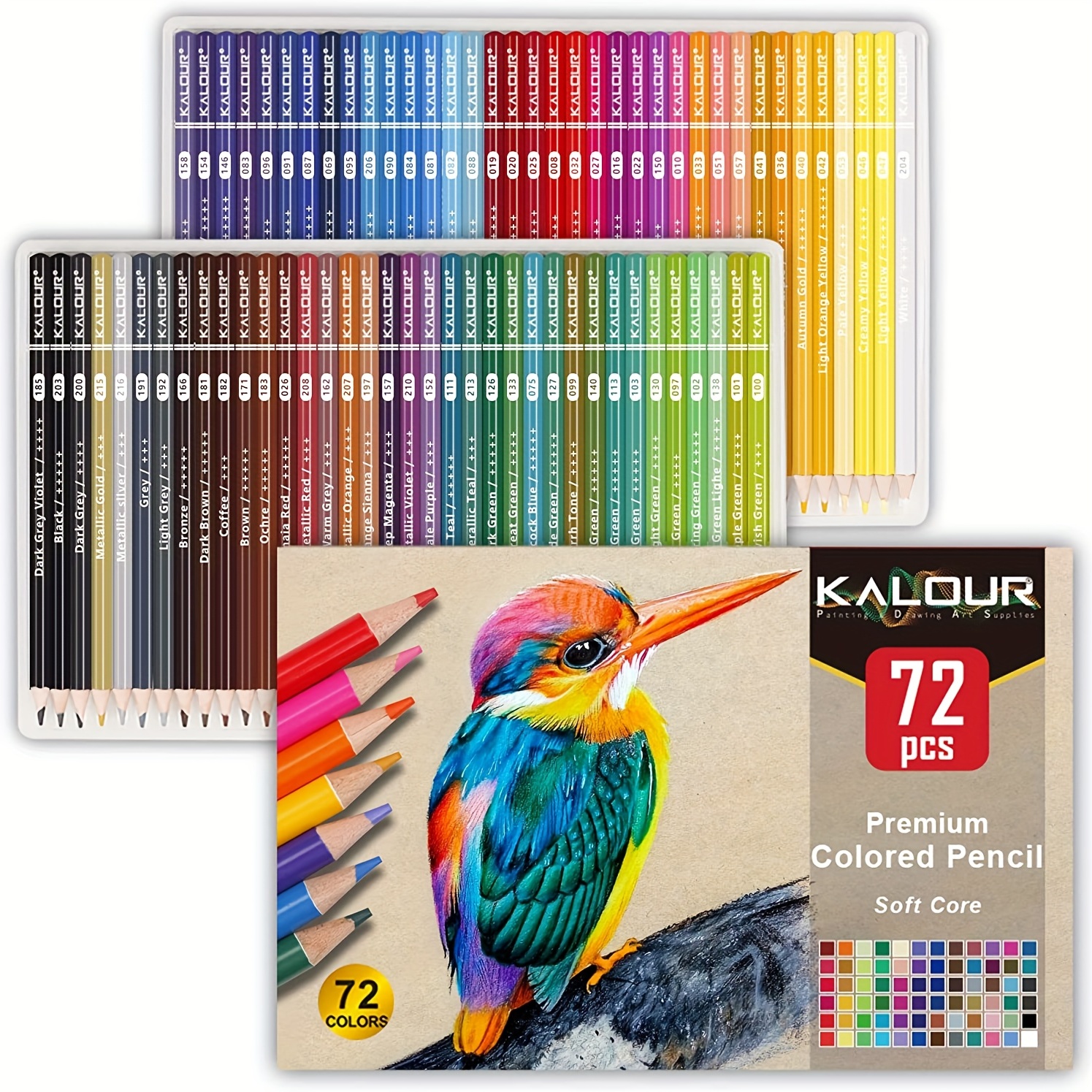 260 Count Colored Pencils for Adult Coloring Books, Soft Core,Ideal for  Drawing Blending Shading,Color Pencils Set Gift for Adults Kids Beginners 