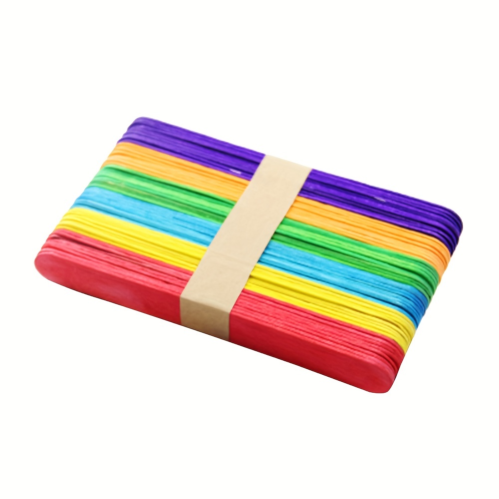 100pcs Waxing Sticks for Hard Wax Sticks for Crafting Colored Popsicle  Sticks for Crafts Wax Sticks for Kids Popsicle Sticks Bulk Popsicle Sticks  for