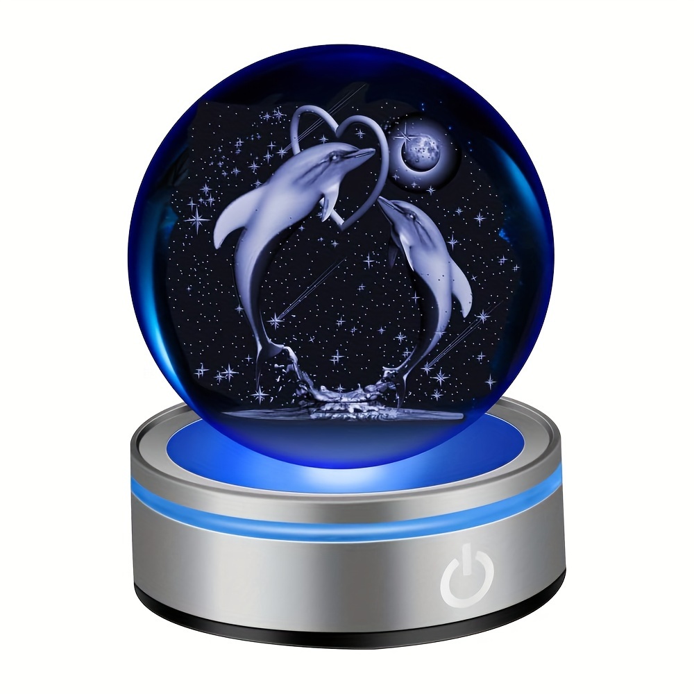 Botella de cristal Dolphin para agua. Contiene la figura de un delfín.  Incluye tapón de silicona.