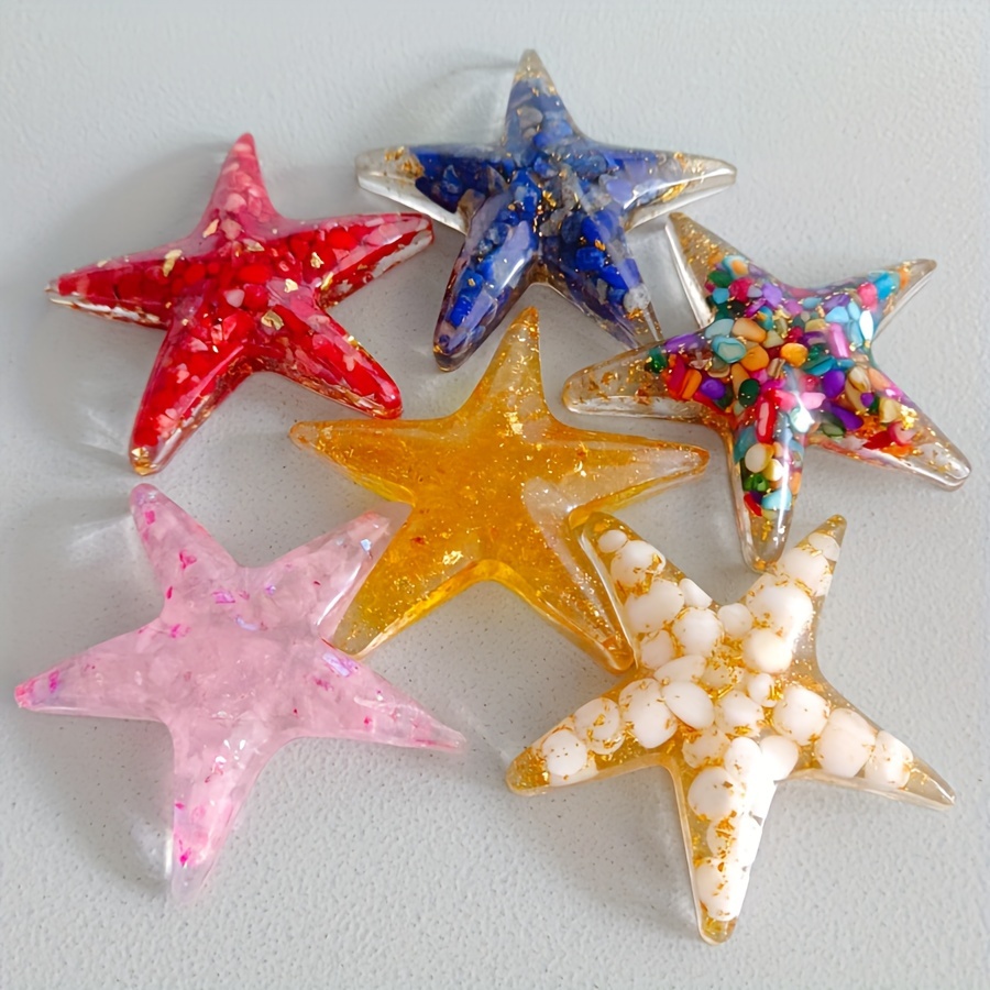 100 piezas de estrellas de mar en miniatura, estrellas de mar, peces de  estrella naturales, pequeños adornos temáticos de verano para playa,  estrellas