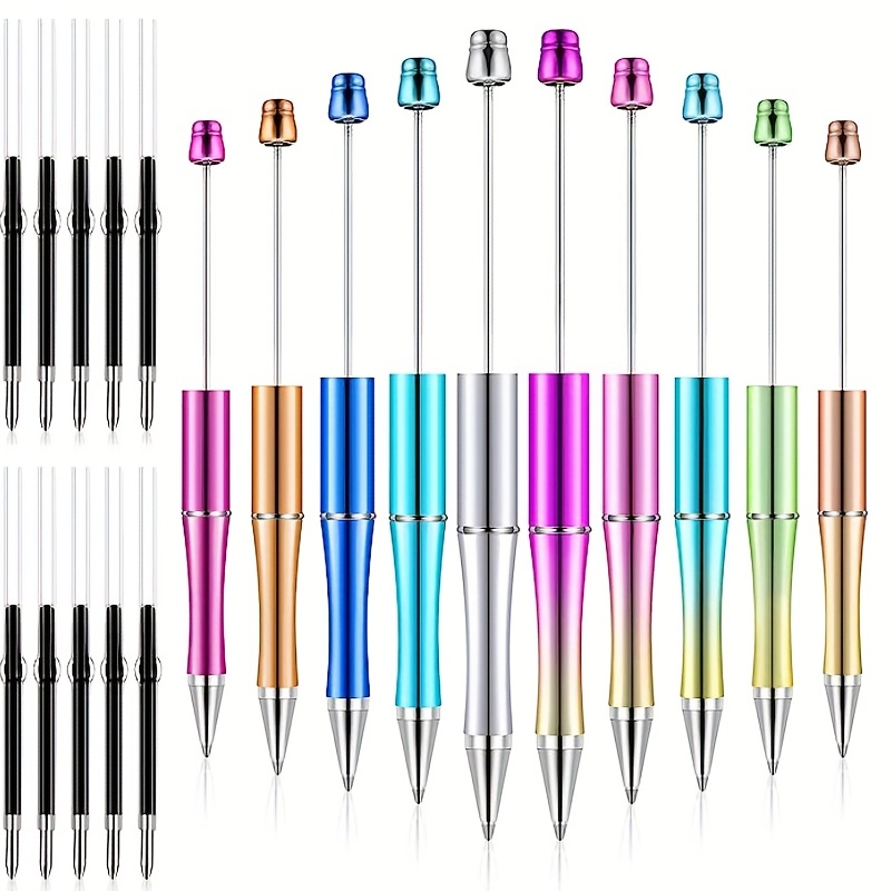 Random Color Beaded Pens Hand threaded Beaded Pens Ballpoint - Temu