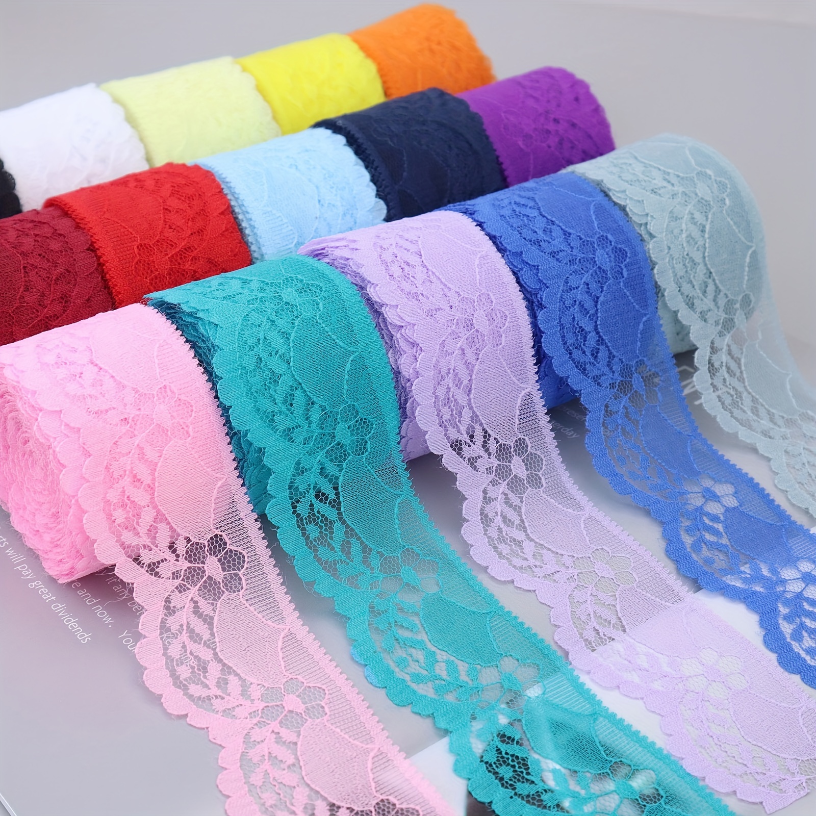 10 Yards/Roll Lace Ribbon 40MM Lace Trim DIY Embroidered For Sewing Craft  Decor