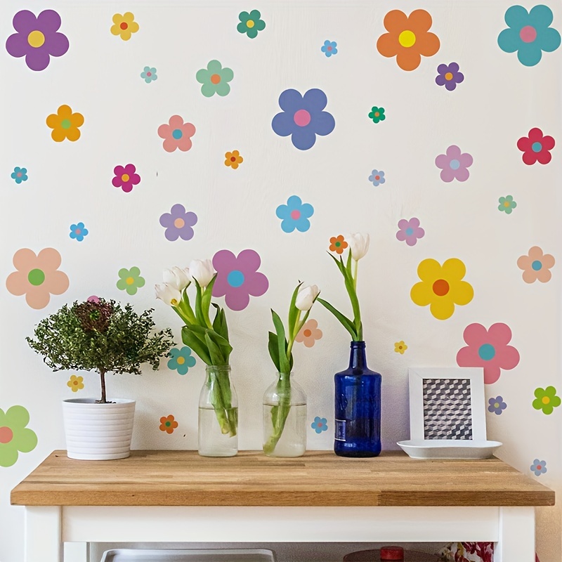 4pcs kids baby wall sticker Home Decor Wall Decals Flowers pot wall
