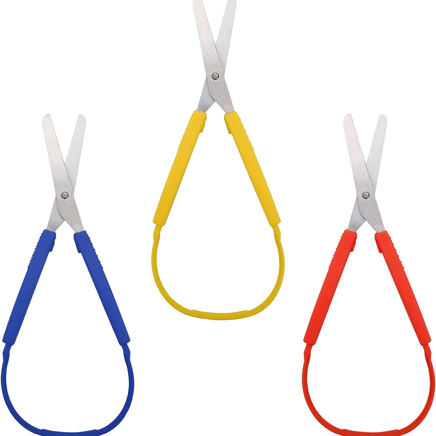 Large Loop Scissors for Teens and Adults 8 Inches (6-Pack)