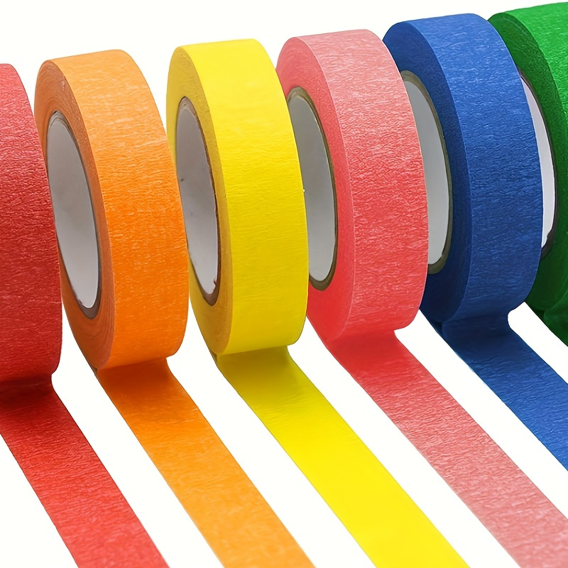 7/12PCS Colored Masking Tape Kids Art Supplies Colored Tape DIY Craft Tape Colored  Tape Rolls Colored Painters Tape - AliExpress