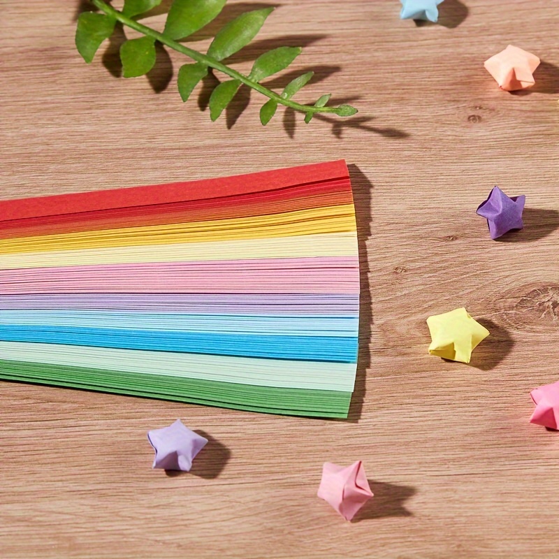 460pcs Star Paper Strips Colored Foldable Paper Strips DIY Handwork Paper