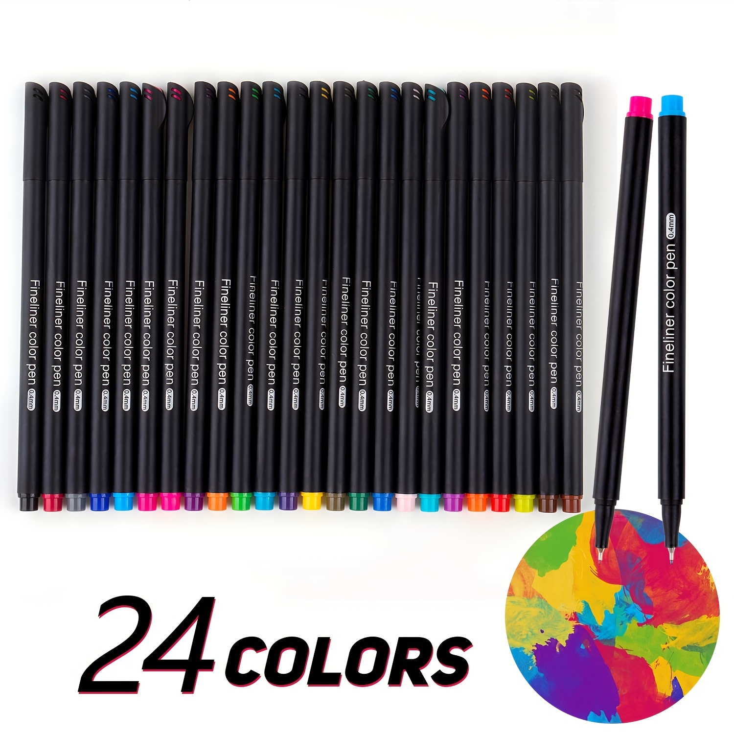 Shuttle Art Fineliner Pens, 100 Colors 0.4mm Fineliner Color Pen Set Fine  Line Drawing Pen Fine Point Markers Perfect for Adult Coloring Books  Drawing