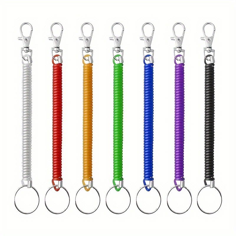 5 Pcs Stretchy Spiral Keyring Bungee Keyring Spiral Keychain Safety Spring  Key Holder with Carabiner Clip for Backpack, Keys, Phone, Wallet, Fishing  Tool : : Sports & Outdoors