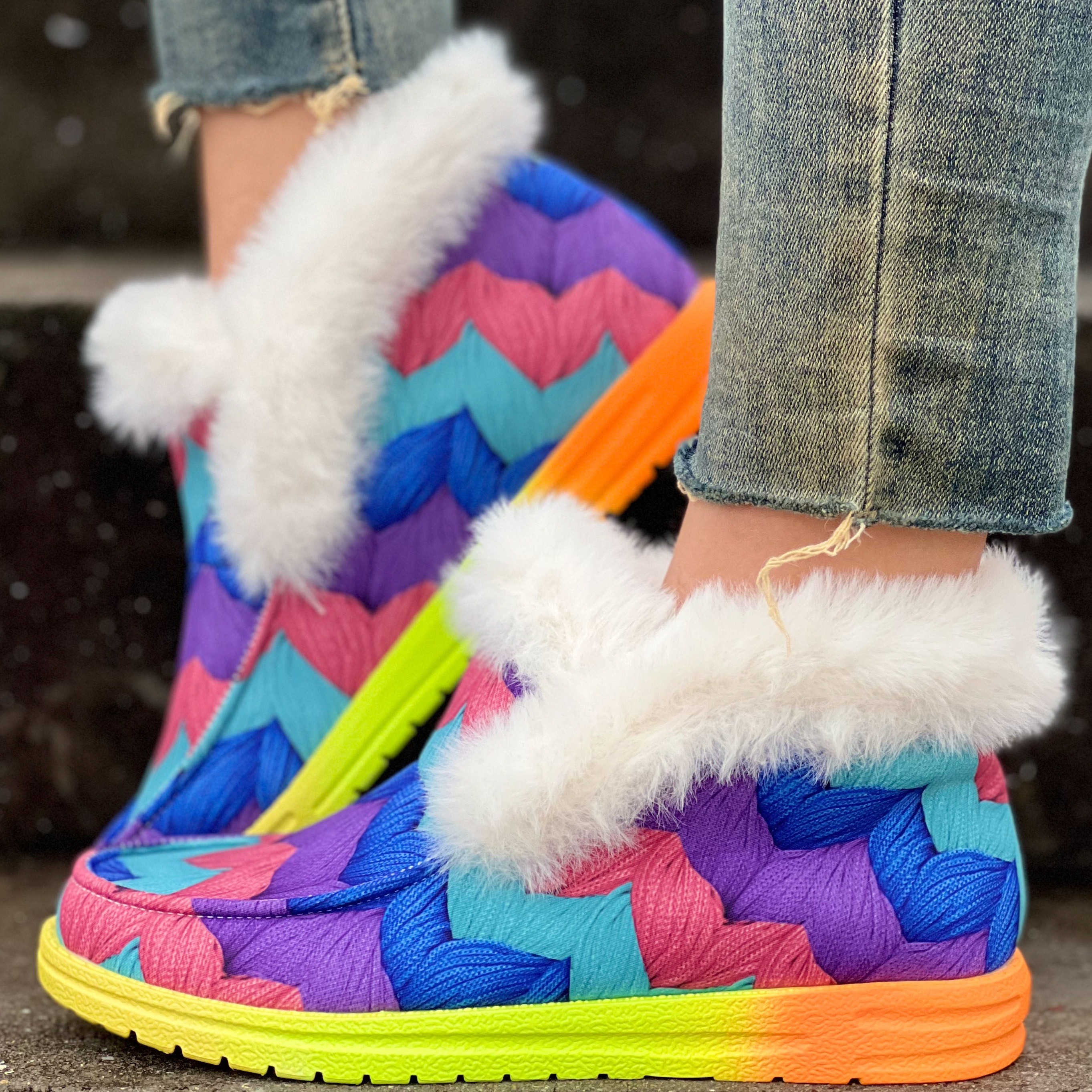 Fluffy on sale shoes online