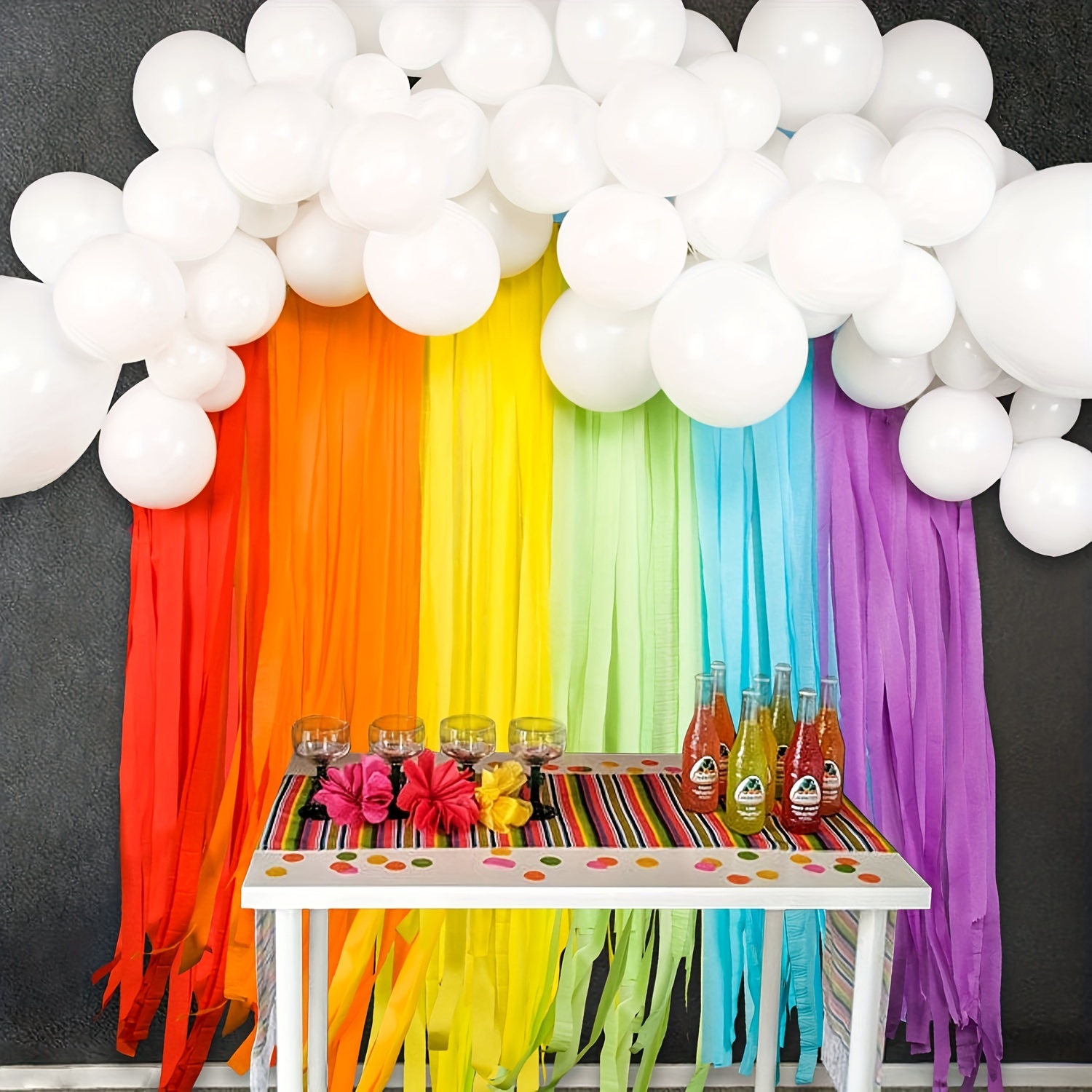  Decoraciones de baby shower para niña, pancarta con abanico de  papel, pompones de tejido de panal, globos de fiesta de panal, borla de  aluminio, rosa y gris, decoración de baby shower 