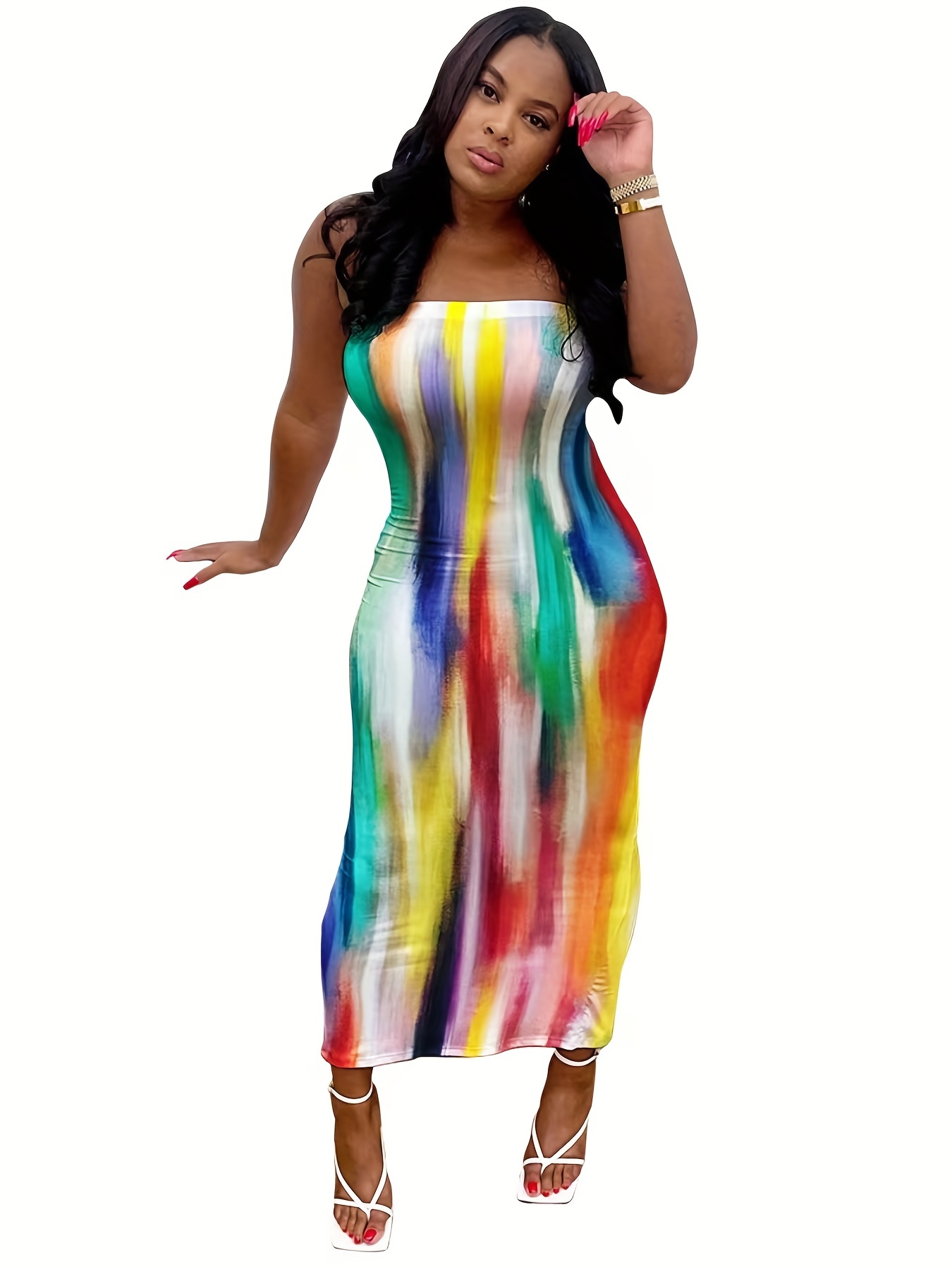 Multi color outlet sundress