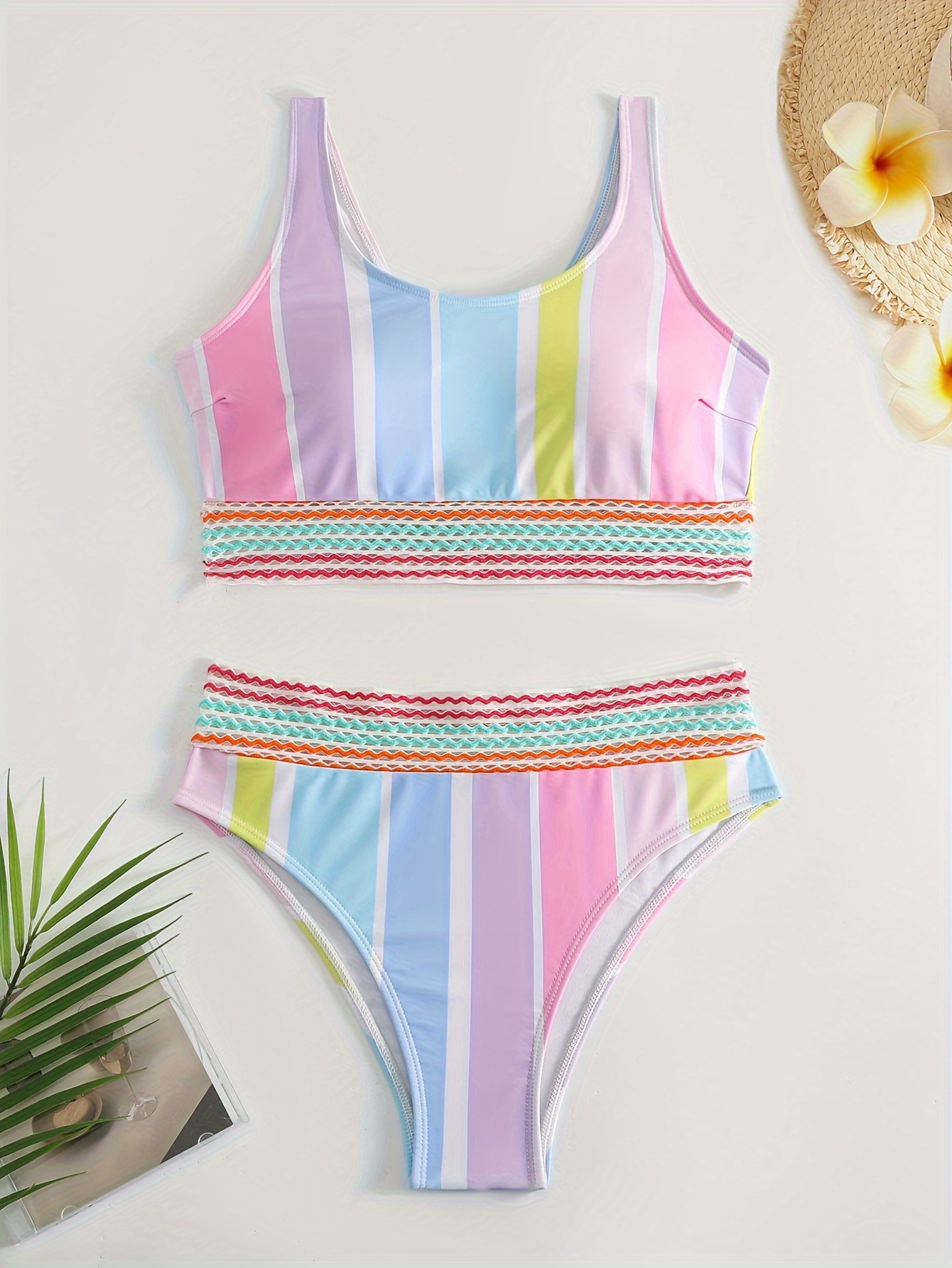 Floral Print Ruched Bust One-piece Swimsuit, High Cut Square Neck Colorful  Cute Bathing Suits, Women's Swimwear & Clothing