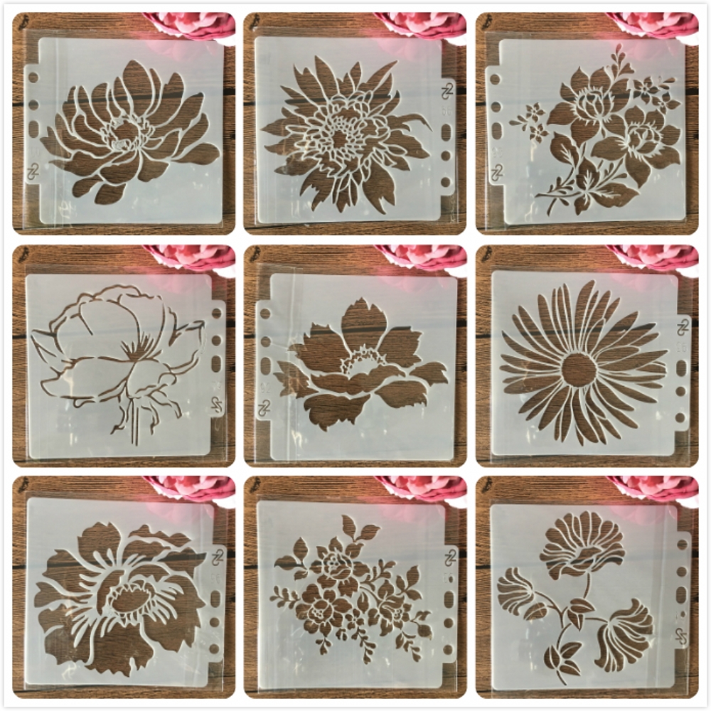 Lotus Paradise Floral Wall Stencil