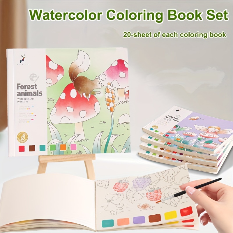 20sheets/set Pocket Watercolor Painting Book, Watercolor Bookmarks