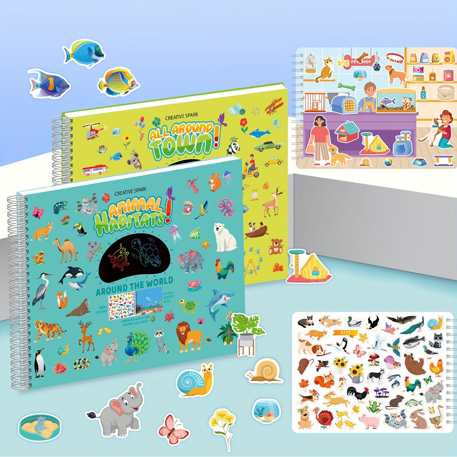 Libro Pegatinas Reutilizables Regalos Niños Diseño - Temu