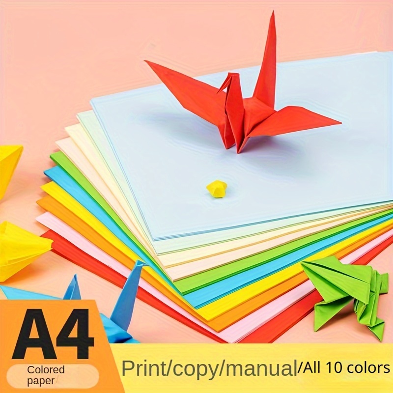 200 Pcs Colored A5 Paper, Craft Origami Paper DIY Printer Paper Copy Paper  Folding Paper Stationery Paper 10 Assorted Colors Paper for DIY Handmade