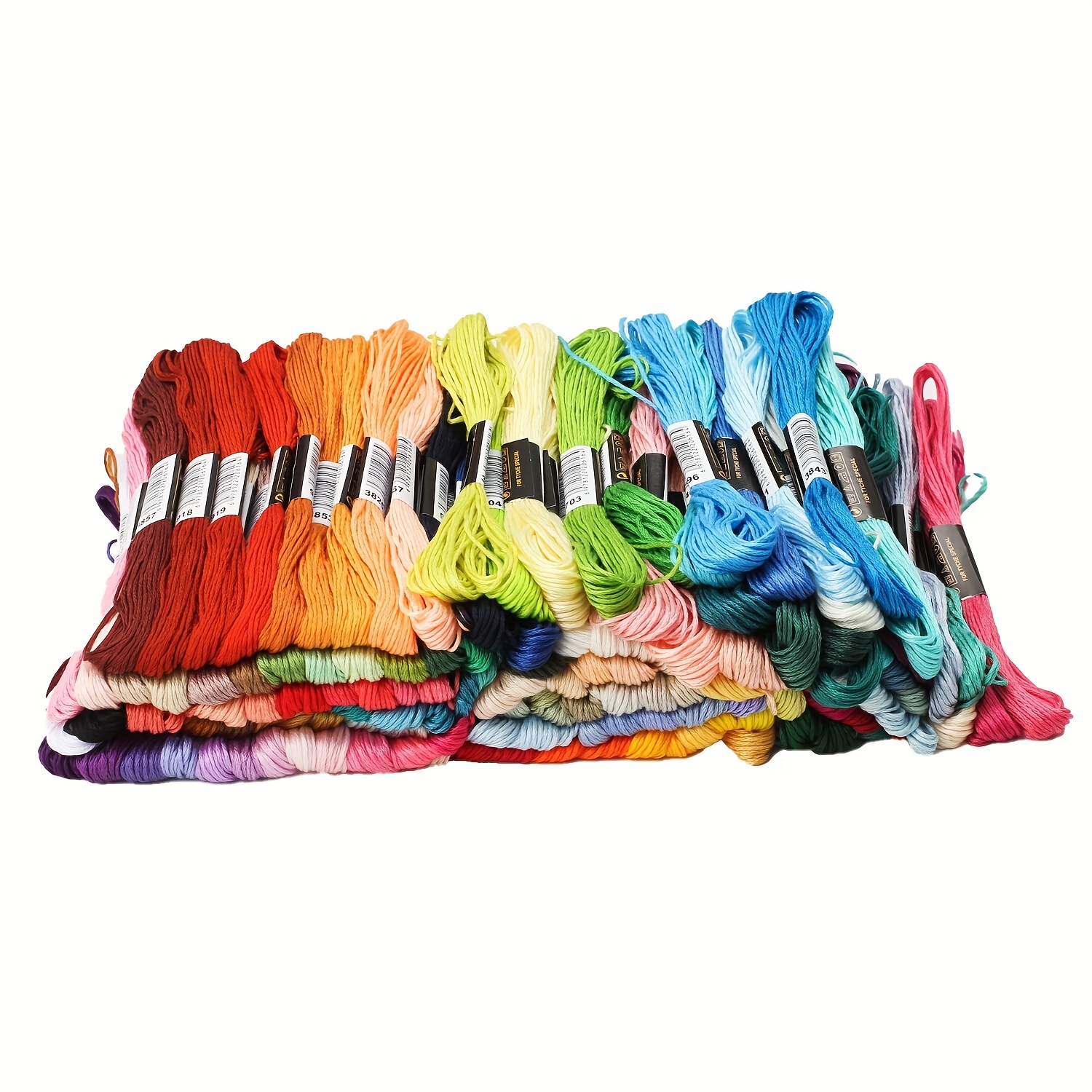 50 Colors Embroidery Thread Polyester Cross Stitch Threads 3.14 inches Long Embroidery  Floss Set for Home