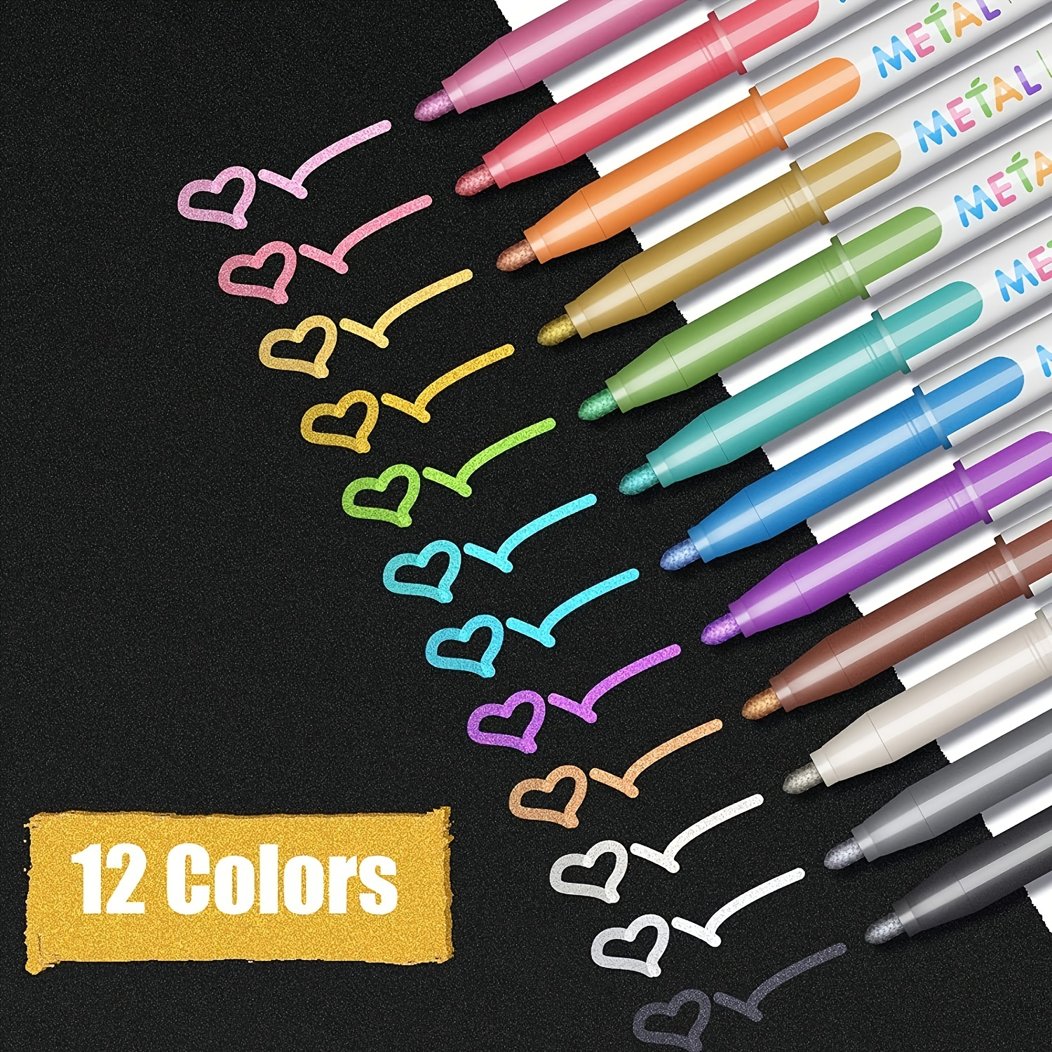 MoHern Markers for Adult Coloring, Dual Brush Markers Sets, 12Pcs Colored  Pens, Art Supplies for Kids 