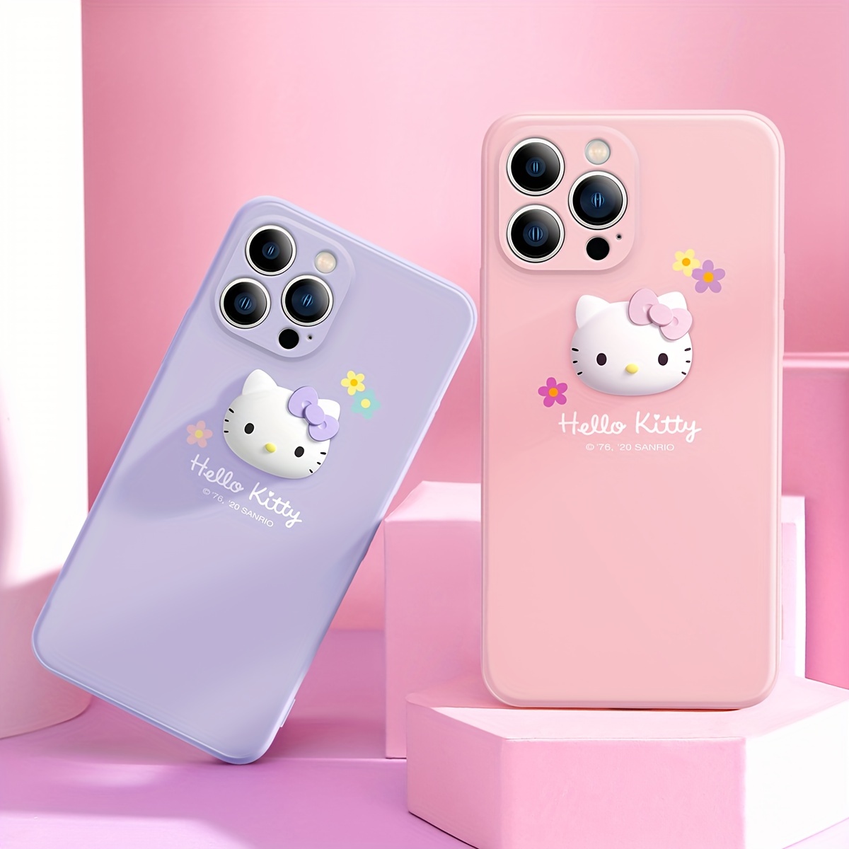 Hello kitty phone case for Apple 12 three-dimensional cute cartoon soft  lanyard