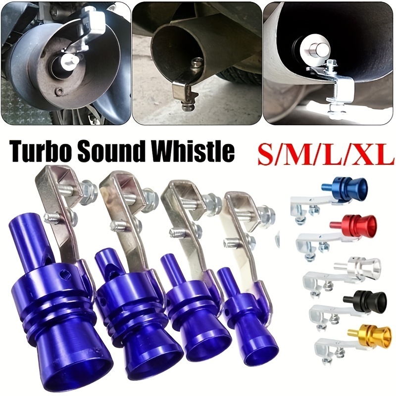 Auspuff Sound Booster, Turbo Sound Pfeifen Auspuff Endrohr Blow-off Ventil,  Aluminiumlegierung Turbo Sound Tail Throat Auspuff Schalldämpfer (M) :  : Auto & Motorrad